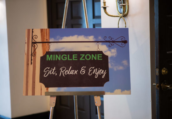 Mingle Zone Sign